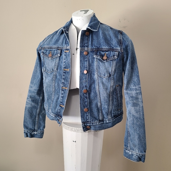GAP 1969 | Denim Cropped Buttonup Jacket - Picture 1 of 7